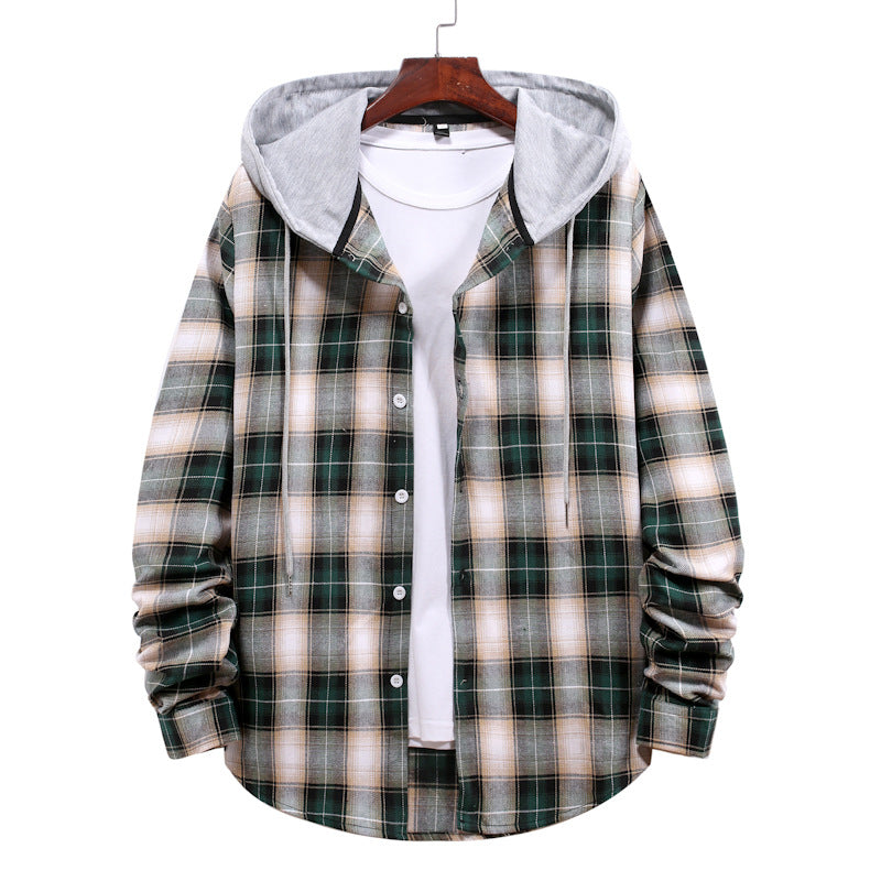 Ladies Vichy Flannel Jacket with Hood Amarae