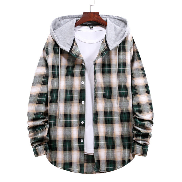 Ladies Vichy Flannel Jacket with Hood Amarae