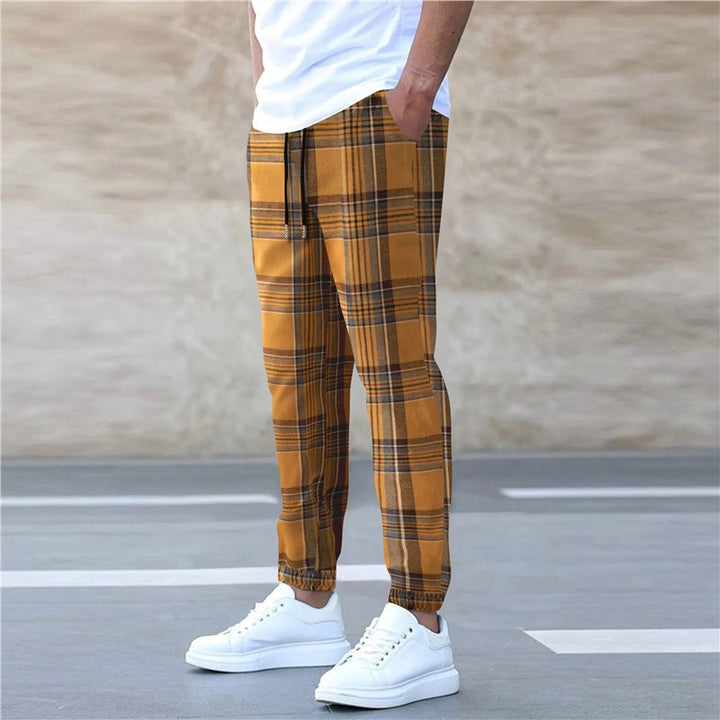 Comfortable flannel pants for men with practical side pockets and elastic waist Lune London