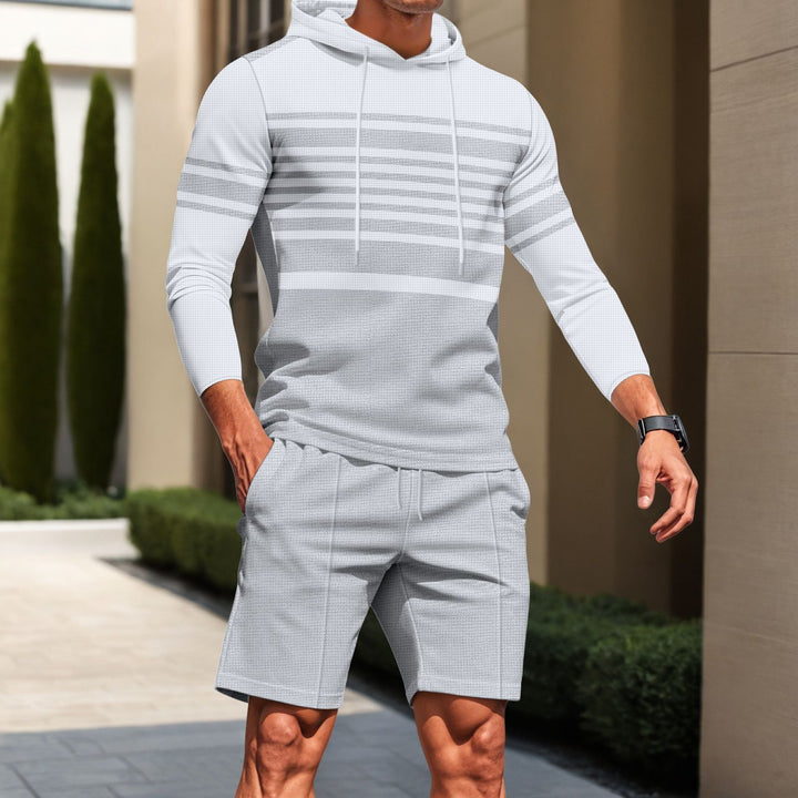 Men's sports hoodie t-shirt in structured material and modern lines Lune London