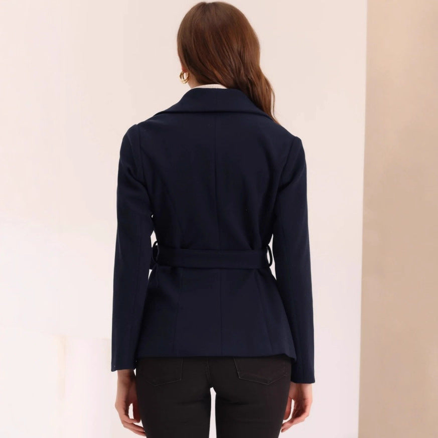 Lune London asymmetric collar fashion transition jacket for women