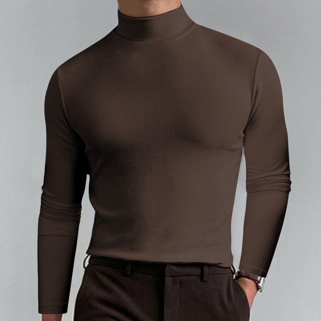 Men's High-Quality Turtleneck Sweater Made Of Fine Cotton Blend Lune London