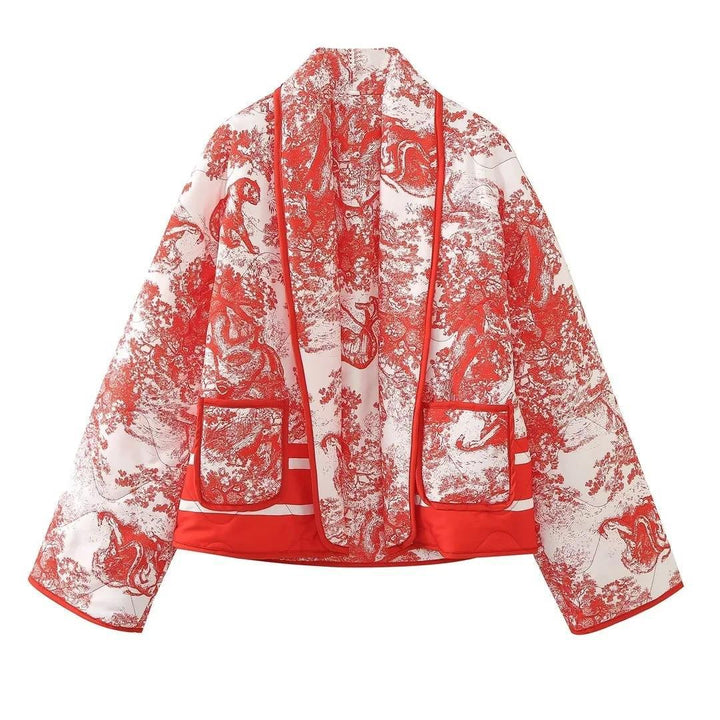 Quilted jacket for women with trendy pattern and practical pockets Lune London