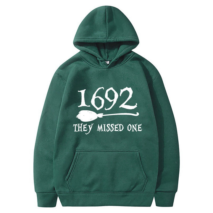 Women’s hooded sweatshirt with creative Halloween motif and loose fit Lune London