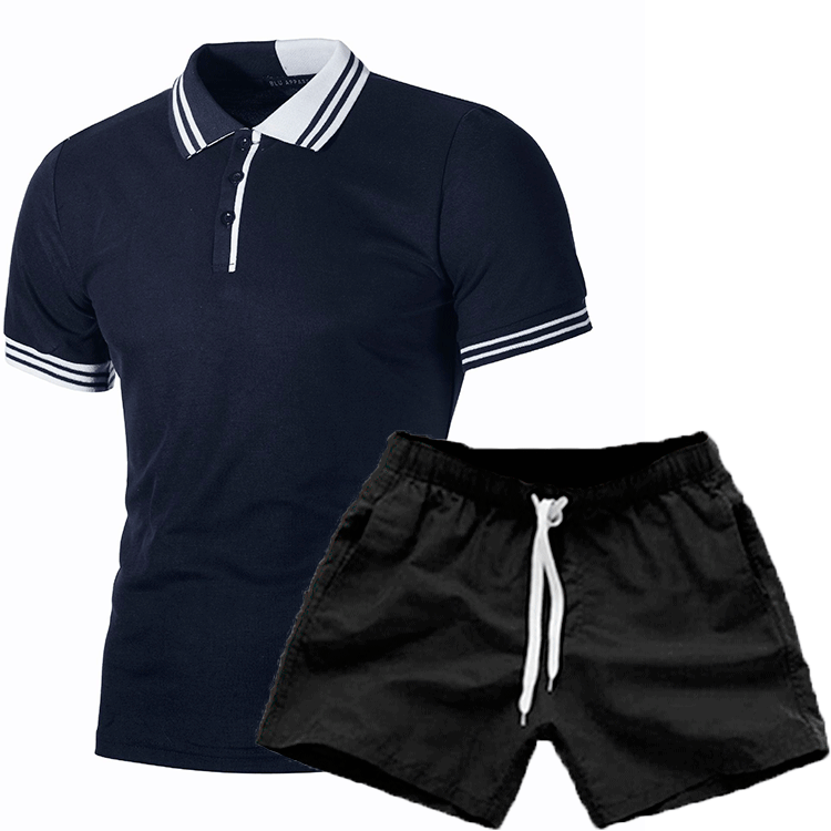 Men's polo set and shorts with trendy design and functional comfort Lune London