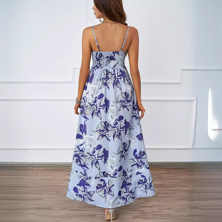 Women’s maxi dress with modern graphic print and loose fit Lune London