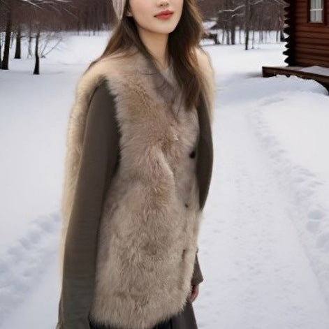 Gilet Doux pour Femmes avec Détails de Boutons Chic & Stil