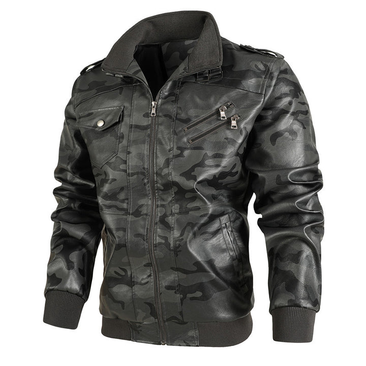 Camouflage leisure jacket for men with stylish zippered pockets Lune London