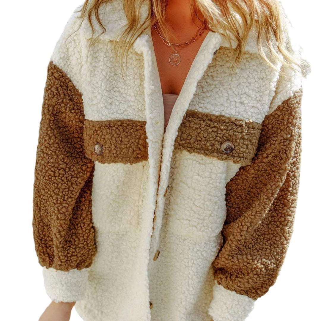Ladies Comfortable Fleece Jacket with Snap Buttons Amarae