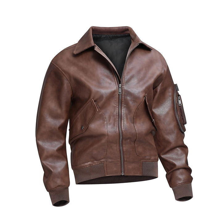 Casual faux leather jacket for women with practical pockets Lune London