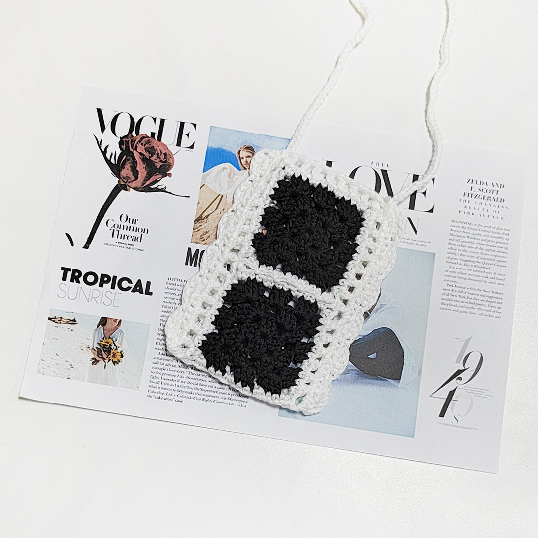 Ladies colorful crochet crossbody bag Lune London