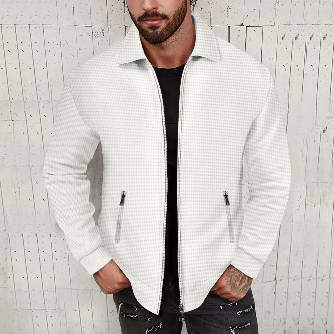 Fashionable leisure jacket for men with structured surface material Lune London
