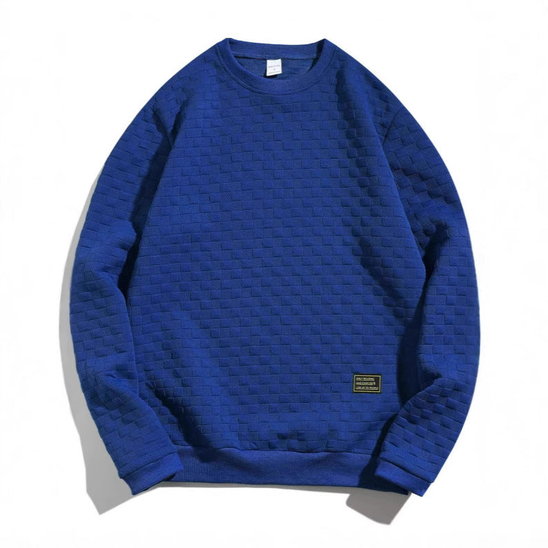 Casual structured sweater for men with round neck and elastic cuffs Amarae