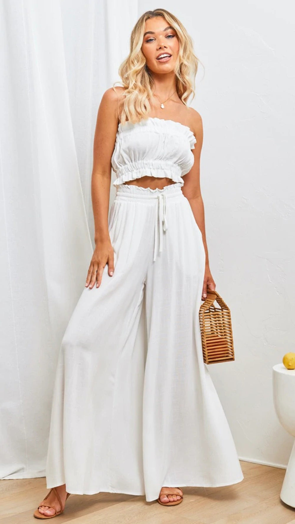 Maxi skirt for women with elastic waistband and side pockets Lune London
