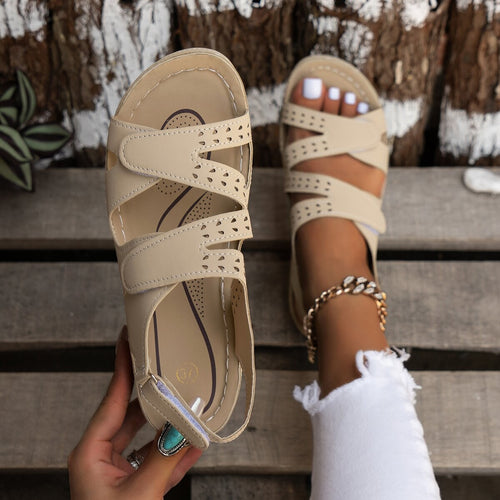 Strappy sandals for women with adjustable closure and ergonomic sole Amarae
