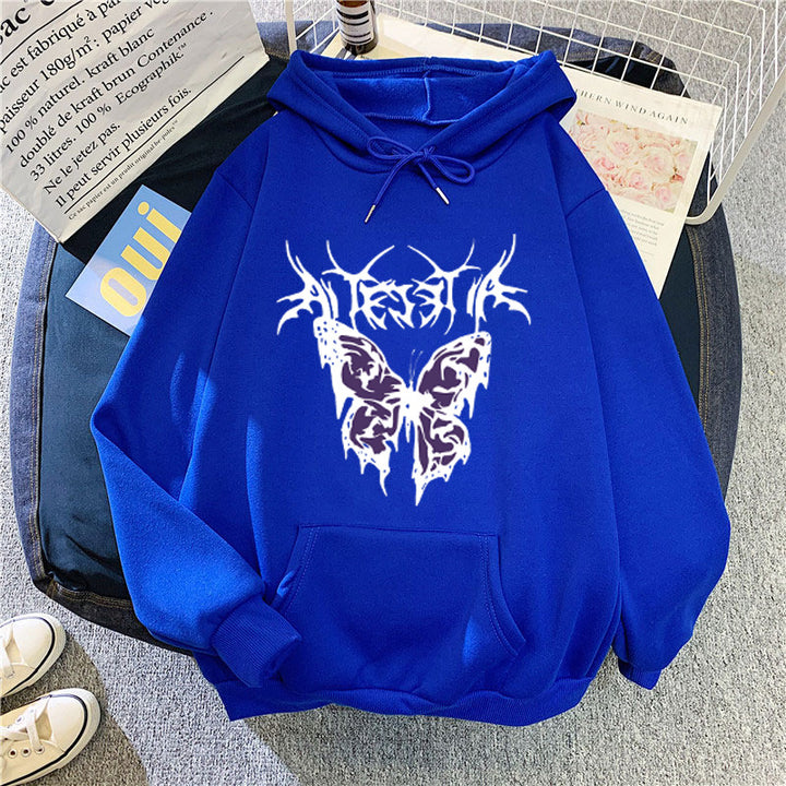 Women’s Hoodie with Artistic Butterfly Design Chic & Stil
