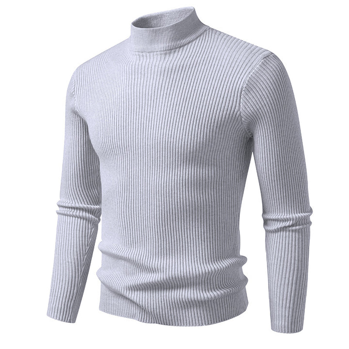 Men's Ribbed Knit Turtleneck Sweater Lune London