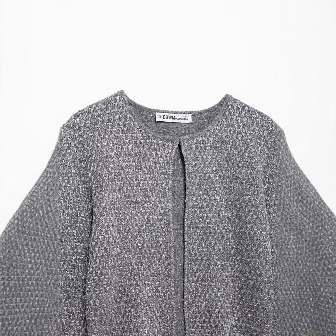 Elegant knit jacket for women with solid pattern Lune London
