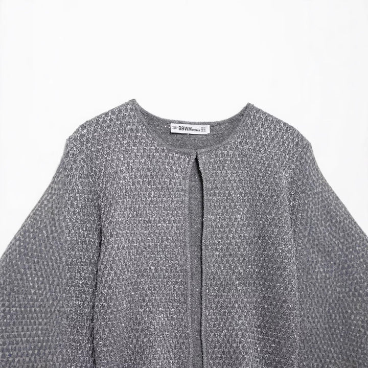 Elegant knit jacket for women with solid pattern Lune London