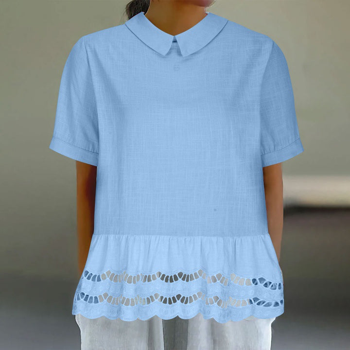 Elegant lace hem blouse Lune London for women