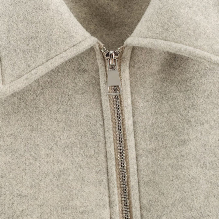 Women's short jacket made of wool blend with drawstring waist and patch pockets Amarae