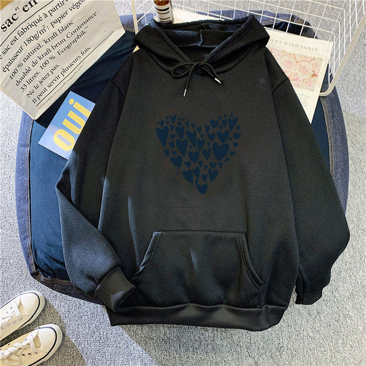 Women's hoodie with creative heart design Chic & Stil