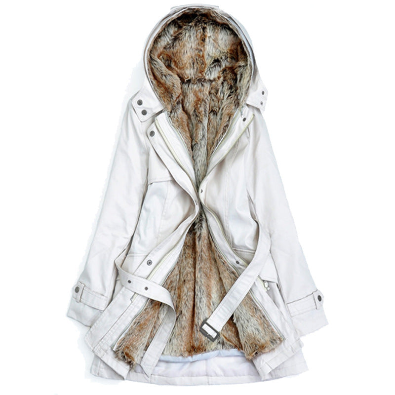 Ladies Warm Lined Outdoor Jacket with Hood Lune London