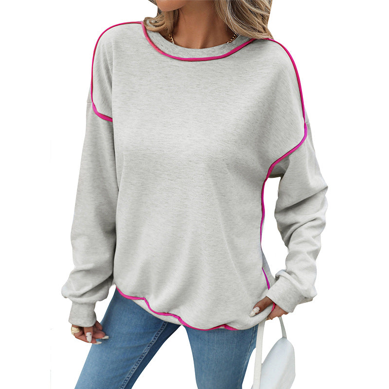 Casual sweatshirt for women with contrasting seams Amarae