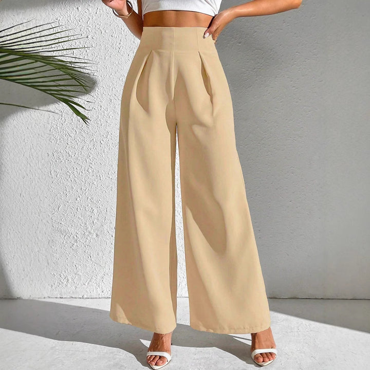 Wide women's palazzo pants with an elegant cut and high waist Lune London
