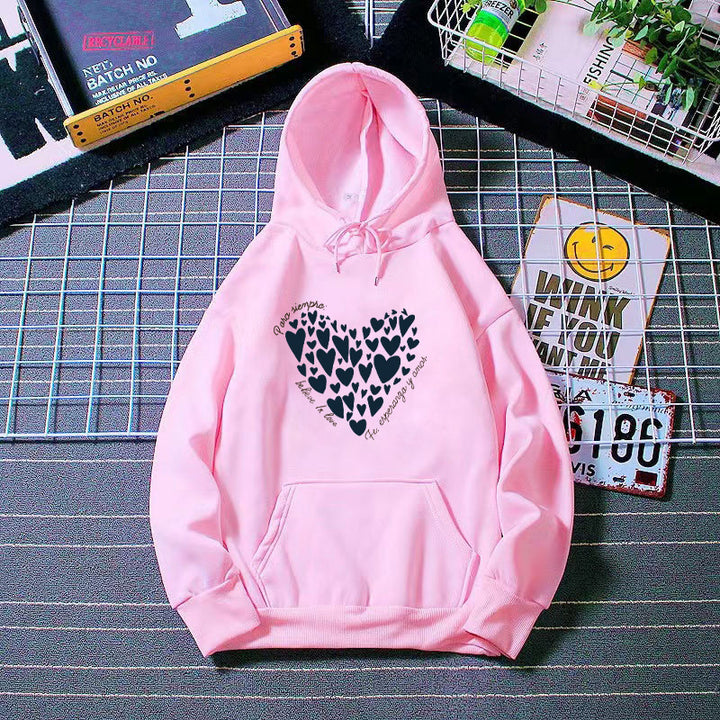 Women's hoodie with creative heart design Chic & Stil