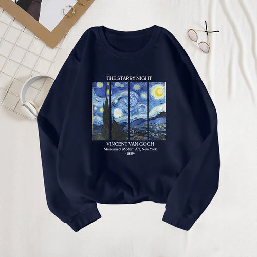 Sweat-shirt pour femmes avec motif artistique classique de Van Gogh Chic & Stil
