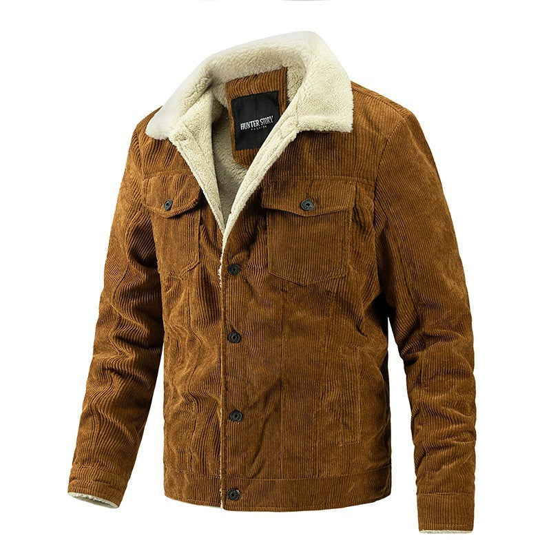 Comfortable corduroy jacket for men with warm lining Lune London