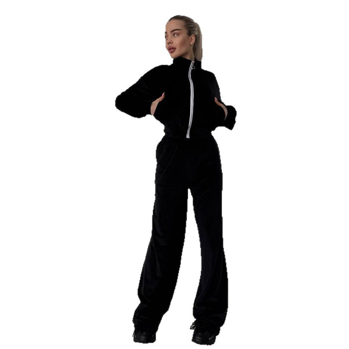 Sporty polar jogging set for women with zippered closure and soft lining Lune London