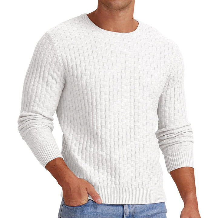 Lune London structured round neck sweater for men
