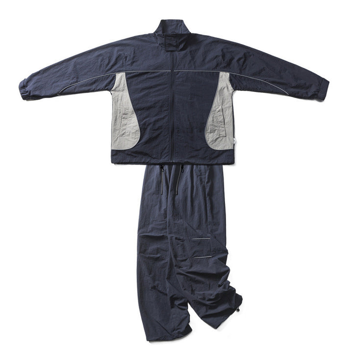 Men's Lightweight Cargo Casual Pants with Drawstring Waistband, Reflective Details, and Adjustable Leg Openings Amarae