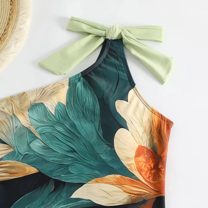 Lune London | Women's Swimsuit Set with Elegant Asymmetrical Design and Playful Skirt Detail