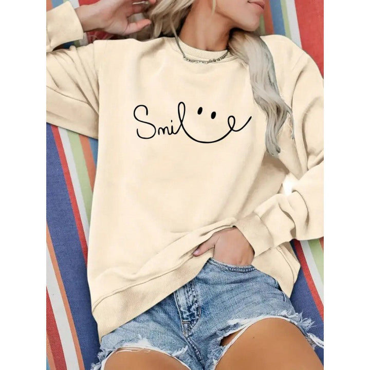 Sweat-shirt pour femmes avec lettrage décontracté et coupe confortable Chic & Stil