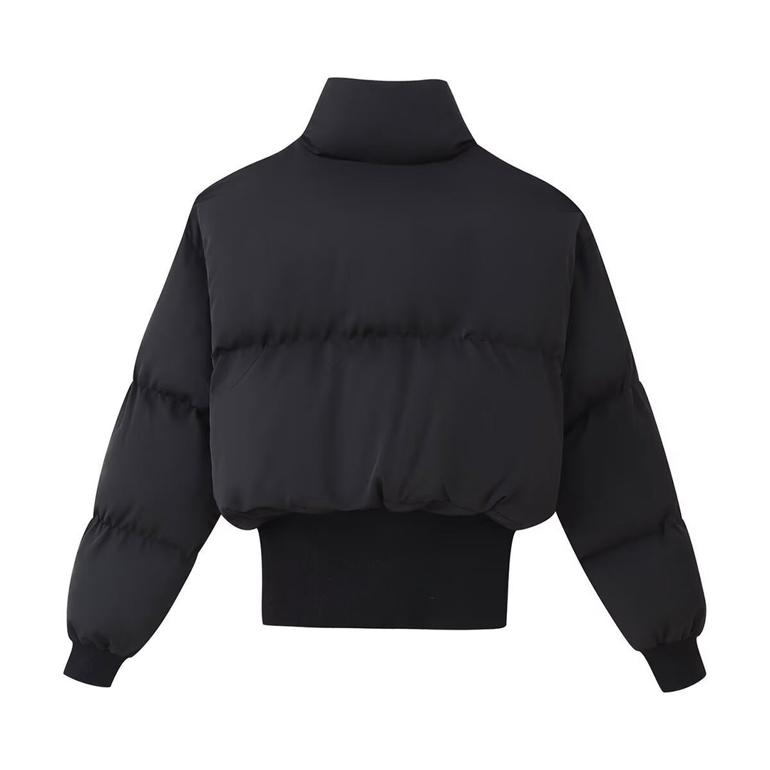 Quilted women’s jacket with high collar and practical drawstring Lune London