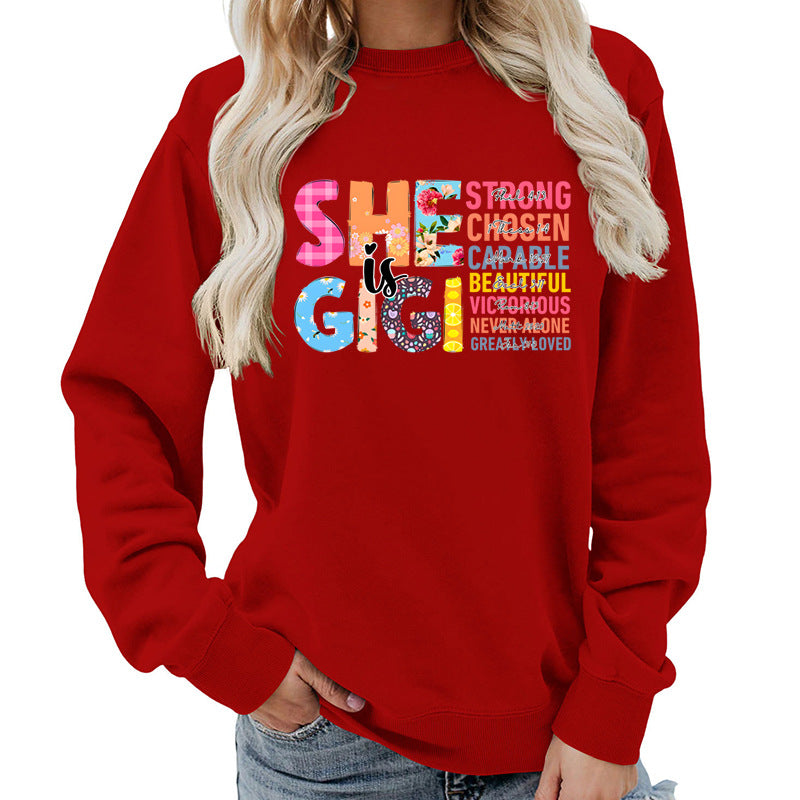 Sweatshirt pour femmes avec design de texte inspirant Chic & Stil