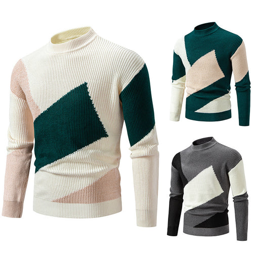 Trendy turtleneck pullover for men with a modern graphic design Amarae
