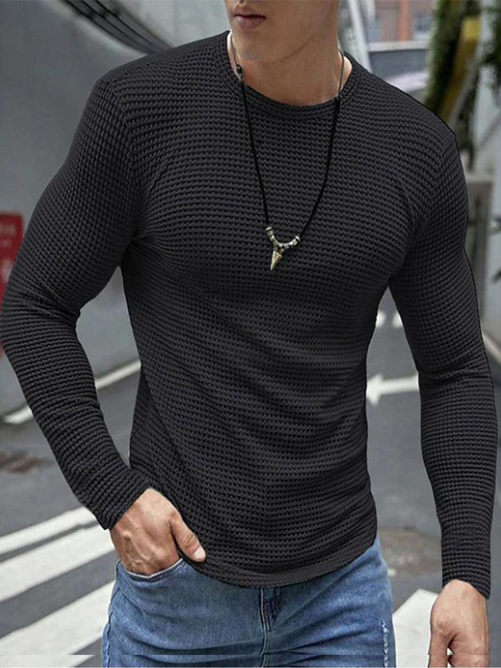 Men's Long-Sleeve Shirt Made Of Textured Material Lune London