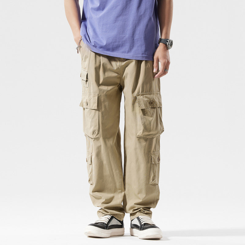 Men's cargo pants with multiple pockets and elastic waist Lune London
