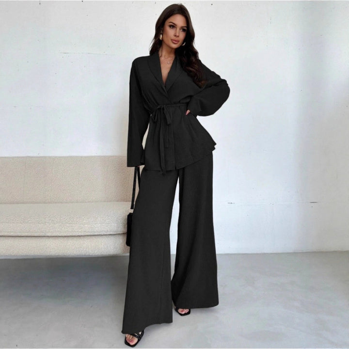 Women's Elegant Wrap Jumpsuit with Wide Palazzo Leg Amarae