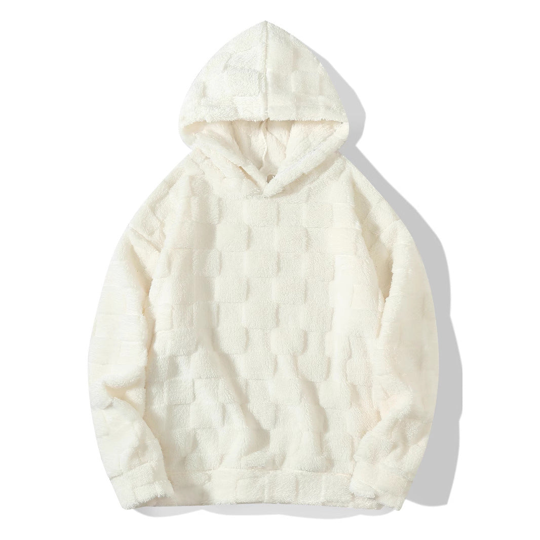 Men's cozy fleece hoodie with stylish ornate pattern Lune London