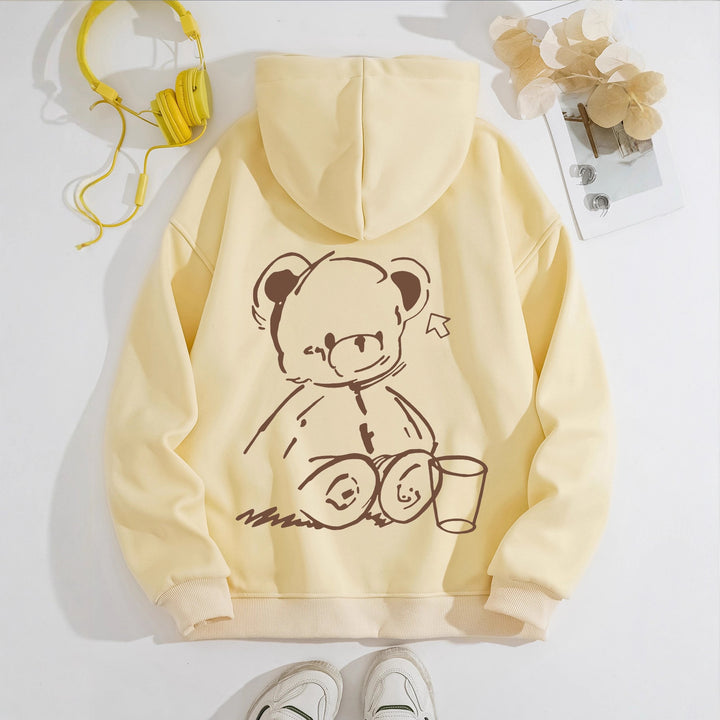Women's Hoodie with Casual Bear Design Chic & Stil