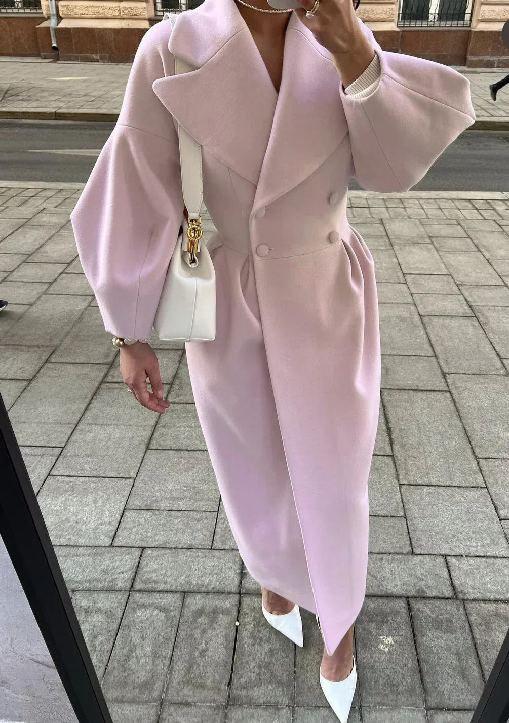 Amarae | Coat - Double-breasted - Plus Size Sleeves - Tailored Fit - Elegant & Chic