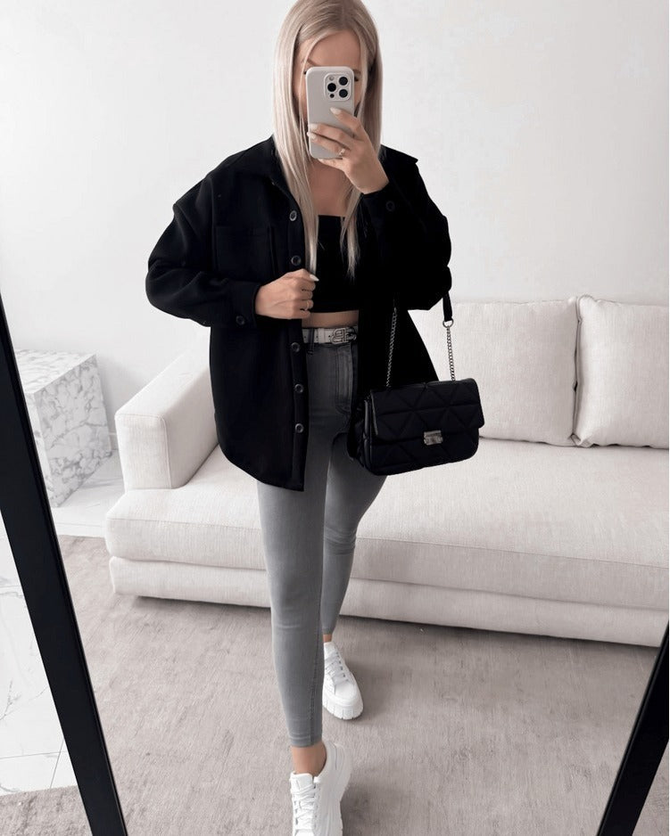 Casual overshirt jacket for women with practical pockets Lune London