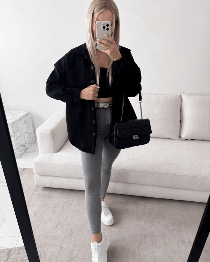 Casual overshirt jacket for women with practical pockets Lune London
