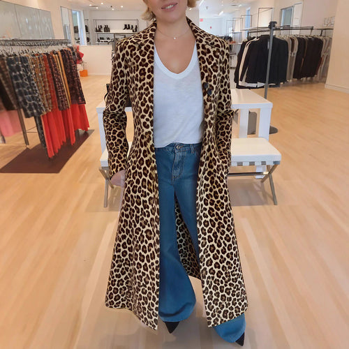 Manteau à motif léopard pour femmes Chic & Stil