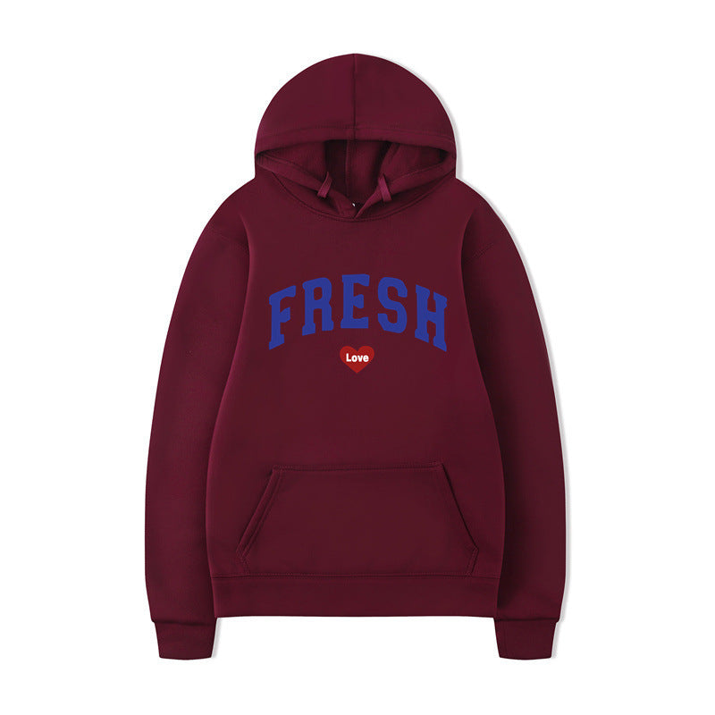 Women's hoodie with playful lettering and soft inner fleece Lune London
